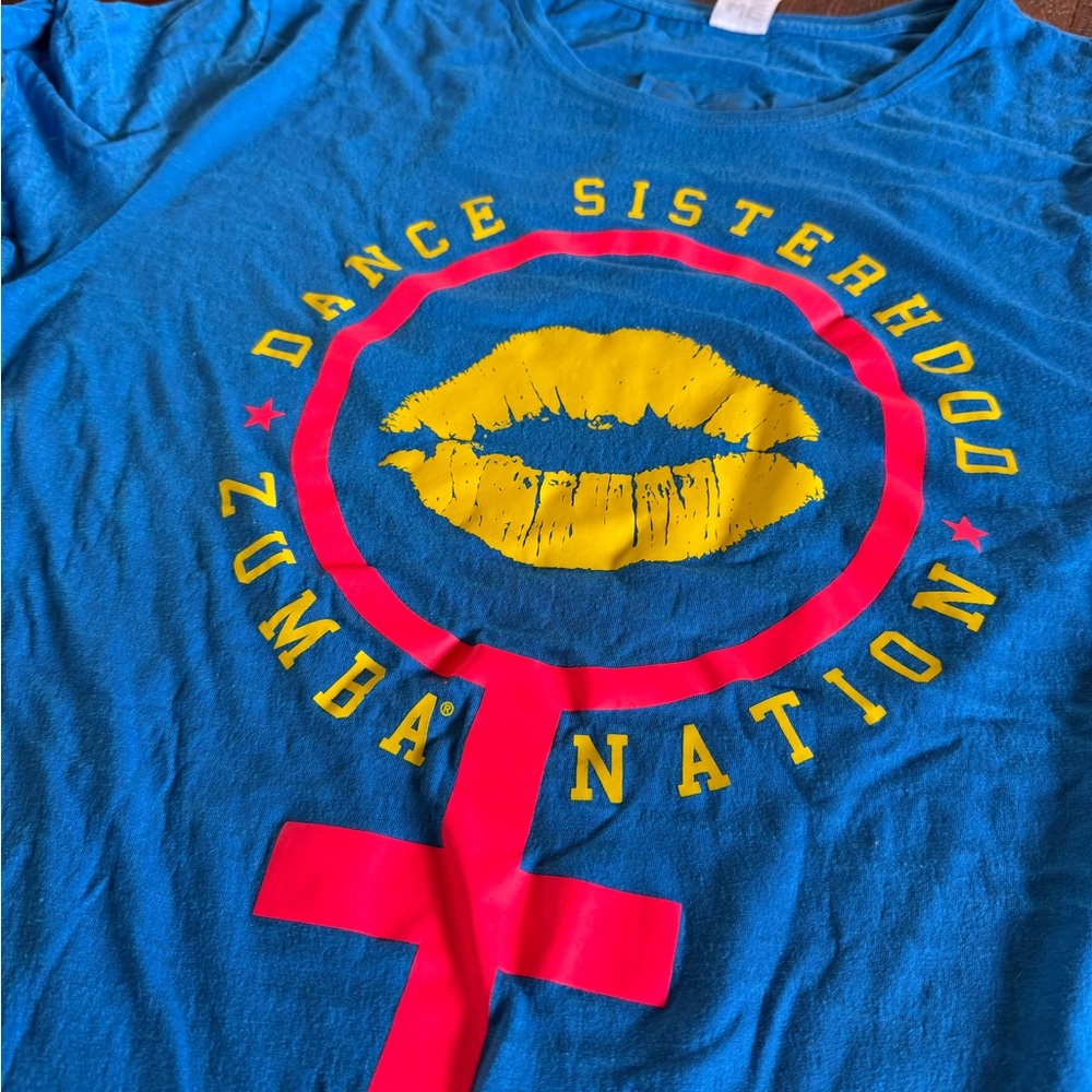 Zumba Fitness Nation Blue Short Sleeve Tee